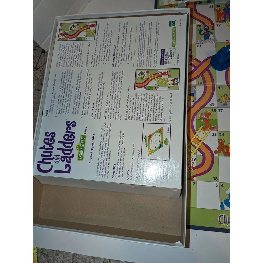 Vintage Sesame Street Chutes and Ladders Board Game Complete